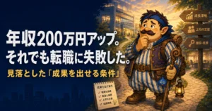 43歳で年収200万円アップの転職後、成果を出せる条件を見落としたカウジ